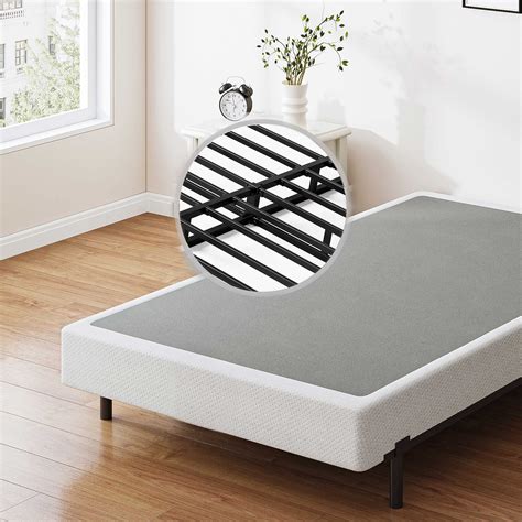 Twin 10 Inch Metal Box Spring With Frabric Cover, Easy 